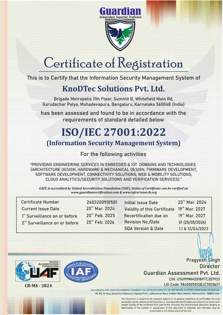 ISO 9001 Certificate